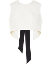 Lanvin - Short Top With Bow Decoration - Lyst