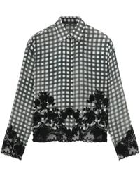 Ermanno Scervino - Vichy Pattern Floral Shirt - Lyst