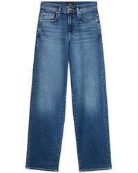 7 For All Mankind - Stovepipe Straight Jeans - Lyst