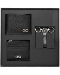Ferragamo - Ferragamo Wallet Card Holder And Keyring Set - Lyst