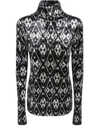 Pierre Louis Mascia - Jacquard High Neck Knitwear - Lyst