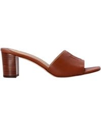 Ralph Lauren - Logo-Embossed Block-Heel Sandals - Lyst