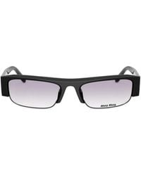Miu Miu - Eyewear Rectangular Frame Sunglasses - Lyst