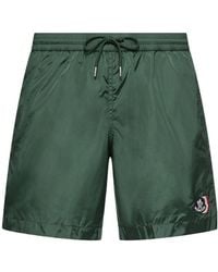 Moncler - Logo Patch Swim Shorts - Lyst
