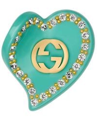 Gucci - Interlocking G Heart-Shape Hair Clip - Lyst
