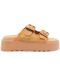 Casadei - Interwovened Open Toe Sandals - Lyst