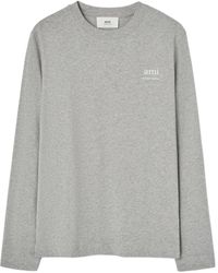 Ami Paris - Ami Long Sleeved Crewneck T-Shirt - Lyst