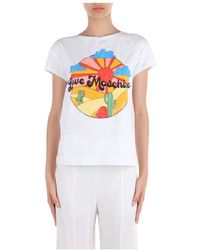 Moschino - Pattern Printed Short-Sleeved T-Shirt - Lyst