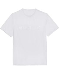Helmut Lang - Logo Printed Sheer Crewneck T-Shirt - Lyst