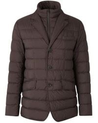 Herno - Layered Effect Quilted Coat - Lyst