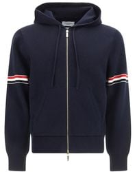 Thom Browne - Zip-Up Drawstring Hoodie - Lyst