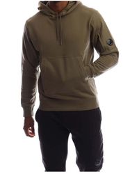 C.P. Company - Diagonal Raised Fleece Lens Hoodie - Lyst