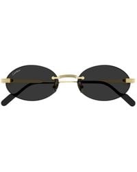 Cartier - Rimless Round Sunglasses - Lyst