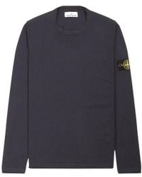 Stone Island - Logo Patch Crewneck Knitted Jumper - Lyst
