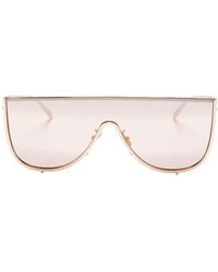 Alaïa - Alaïa Shield-Frame Curved Tip Sunglasses - Lyst