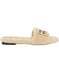 Fendi - Sheepskin Slides - Lyst