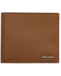 Prada - Saffiano Bi-Fold Wallet - Lyst