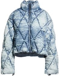 DIESEL - Thick Two-Tone Cotton Coat - Lyst