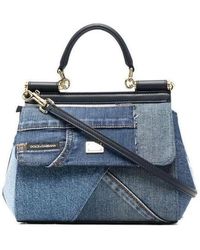Dolce & Gabbana - Sicily Medium Denim Handbag - Lyst