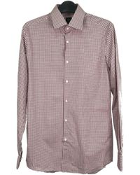 BOSS - Lapel Long-Sleeved Shirt With Small Plaid Pattern - Lyst