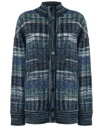 Missoni - Oversized Wool-Blend Check Cardigan - Lyst