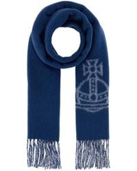 Vivienne Westwood - Orb Logo Fringed Scarf - Lyst