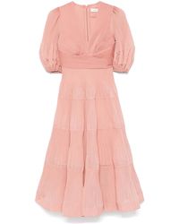 Zimmermann - Pleated Midi Dress - Lyst