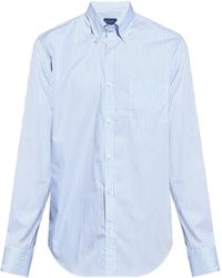 Paul & Shark - Striped Button-Down Shirt - Lyst