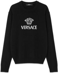 Versace - Intarsia Knitted Jumper - Lyst