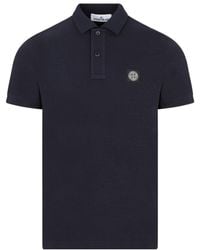 Stone Island - Logo Patch Short-Sleeved Polo Shirt - Lyst