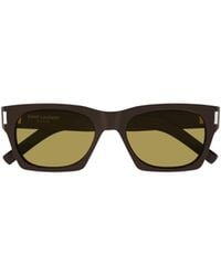 Saint Laurent - Eyewear Rectangular Frame Sunglasses - Lyst
