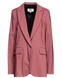MM6 by Maison Margiela - Woolen Long-Sleeved Coat - Lyst