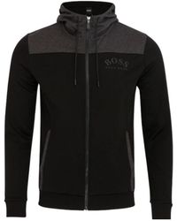 BOSS - Logo Hooded Casual Jacket - Lyst