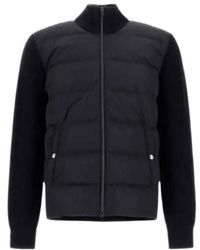 Herno - Down Jacket With Knitted Sleeves - Lyst