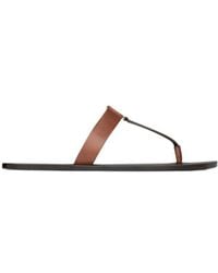 Saint Laurent - Babylone Thong Flat Sandals - Lyst