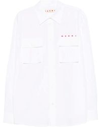 Marni - Logo Patch Pocket Shirt - Lyst