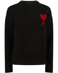 Ami Paris - Crew Neck Jumper - Lyst