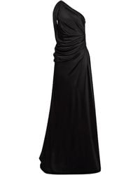 Nina Ricci - Long Asymmetric Satin Dress - Lyst