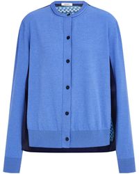 Ferragamo - Feather Show Print Crew-Neck Cardigan - Lyst