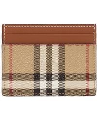 Burberry - Check-Printed Card Holder - Lyst