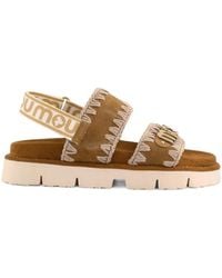 Mou - Bio Logo Strap Platform Sandals - Lyst