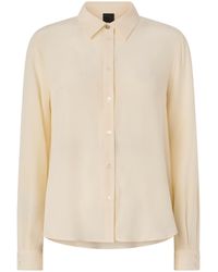Pinko - Button Down Long Sleeved Satin Shirt - Lyst