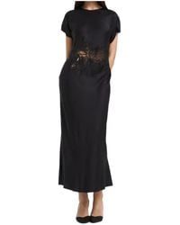 Patrizia Pepe - Short-Sleeved Lace Detailed Dress - Lyst