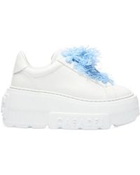 Casadei - Nexus Fluffy-Lace Low-Top Sneakers - Lyst