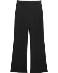 MSGM - High-Waisted Straight Leg Trousers - Lyst