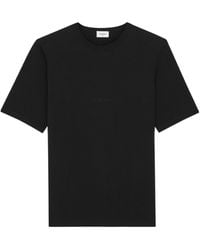 Saint Laurent - Cotton Logo T-Shirt - Lyst