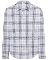 Thom Browne - Plaid Button-Up Utility Jacket - Lyst