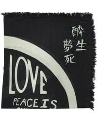 Kapital - Giant Peace Frayed Scarf - Lyst