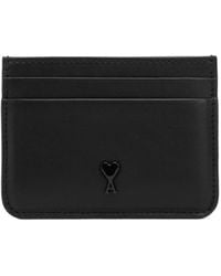 Ami Paris - Ami De Coeur Leather Cardholder - Lyst
