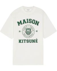 Maison Kitsuné - Logo-Print Crew-Neck T-Shirt - Lyst